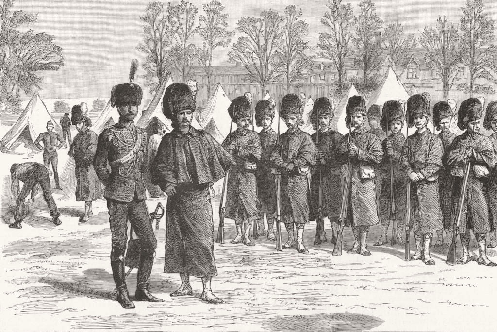 IRELAND. Argyll Sutherland highlanders Ct House Middleton trial O'Brien 1887